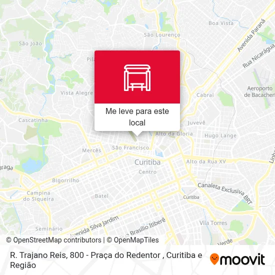 R. Trajano Reis, 800 - Praça do Redentor mapa