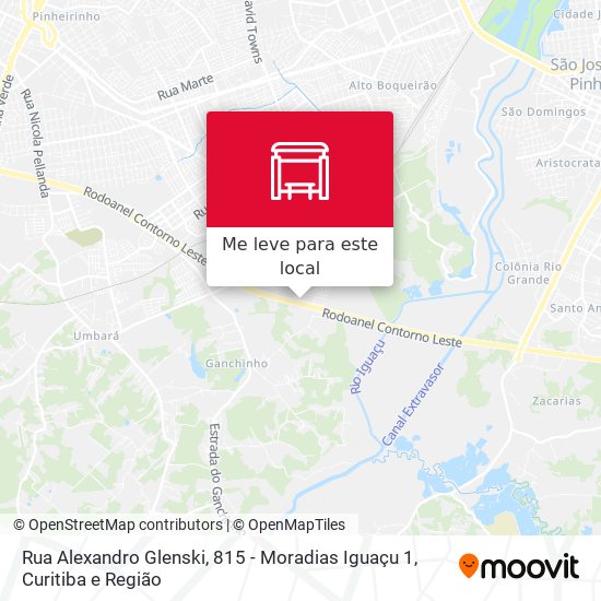 Rua Alexandro Glenski, 815 - Moradias Iguaçu 1 mapa