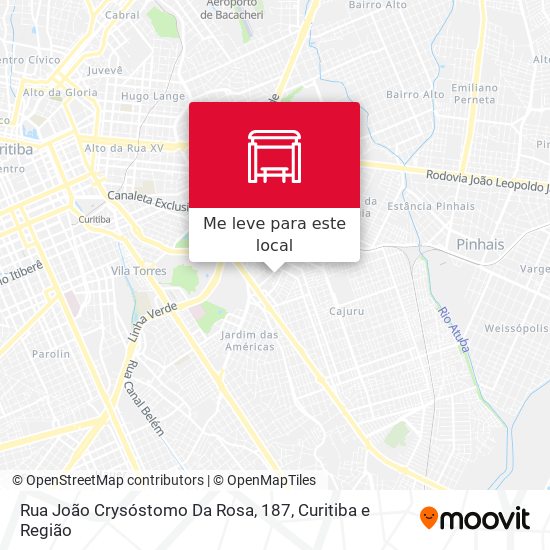 Rua João Crysóstomo Da Rosa, 187 mapa