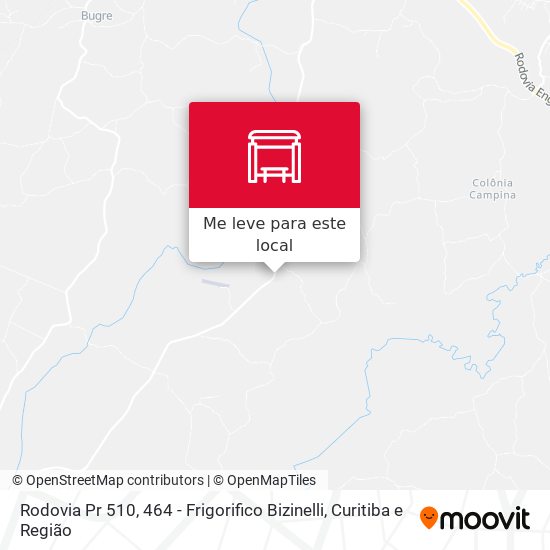 Rodovia Pr 510, 464 - Frigorifico Bizinelli mapa