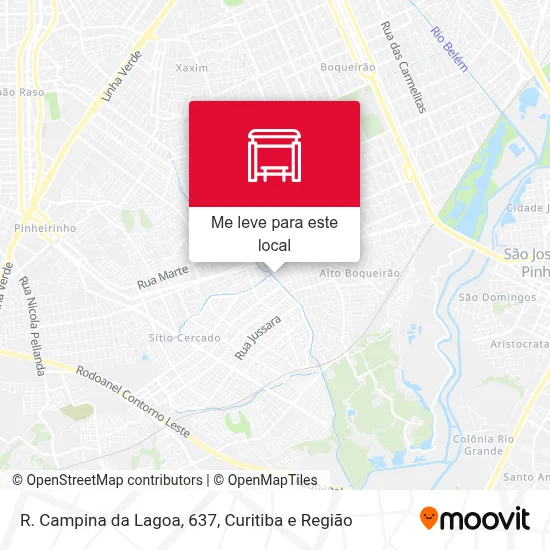 R. Campina da Lagoa, 637 mapa