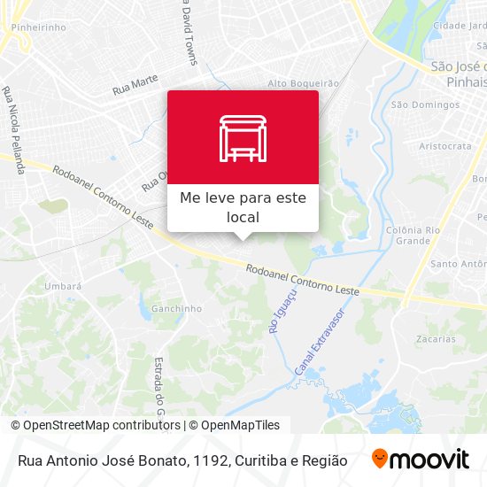 Rua Antonio José Bonato, 1192 mapa