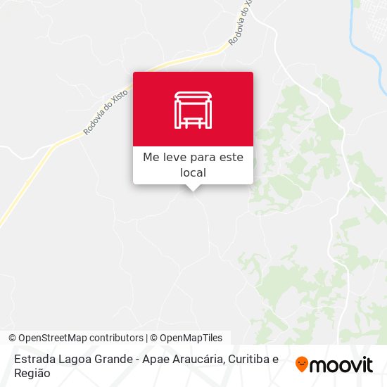 Estrada Lagoa Grande - Apae Araucária mapa