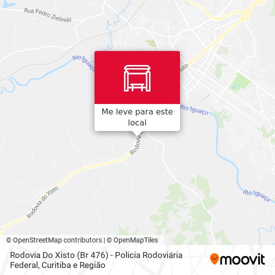 Rodovia Do Xisto (Br 476) - Policia Rodoviária Federal mapa