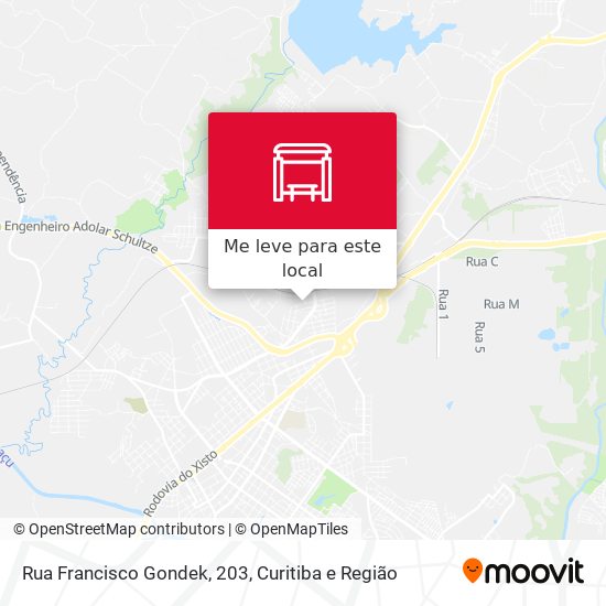 Rua Francisco Gondek, 203 mapa