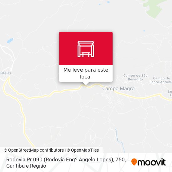 Rodovia Pr 090 (Rodovia Engº Ângelo Lopes), 750 mapa