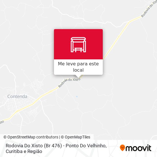 Rodovia Do Xisto (Br 476) - Ponto Do Velhinho mapa
