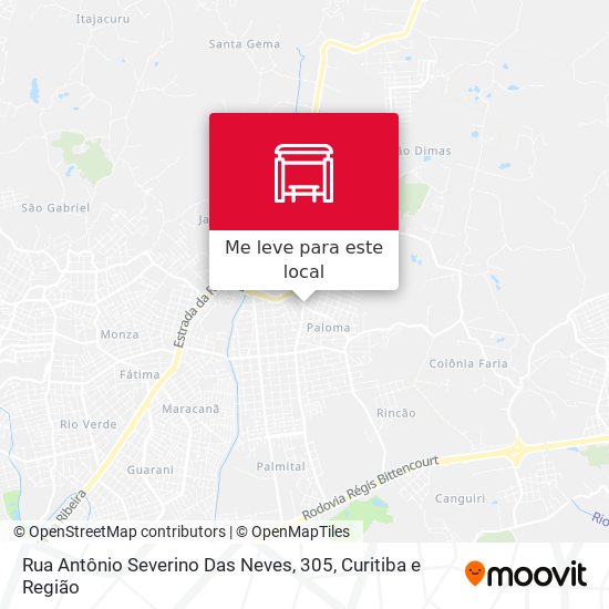 Rua Antônio Severino Das Neves, 305 mapa