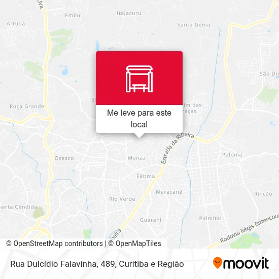Rua Dulcídio Falavinha, 489 mapa
