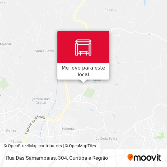 Rua Das Samambaias, 304 mapa