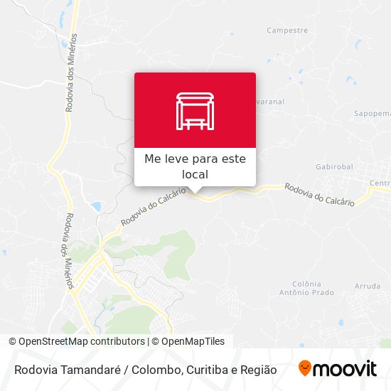 Rodovia Tamandaré / Colombo mapa