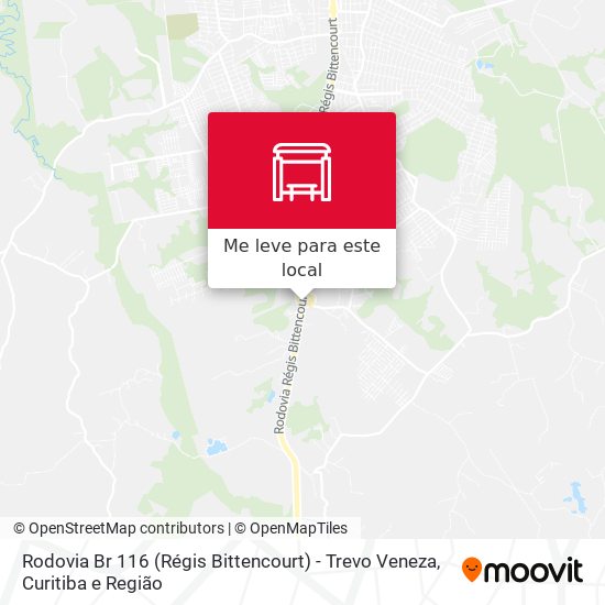 Rodovia Br 116 (Régis Bittencourt) - Trevo Veneza mapa