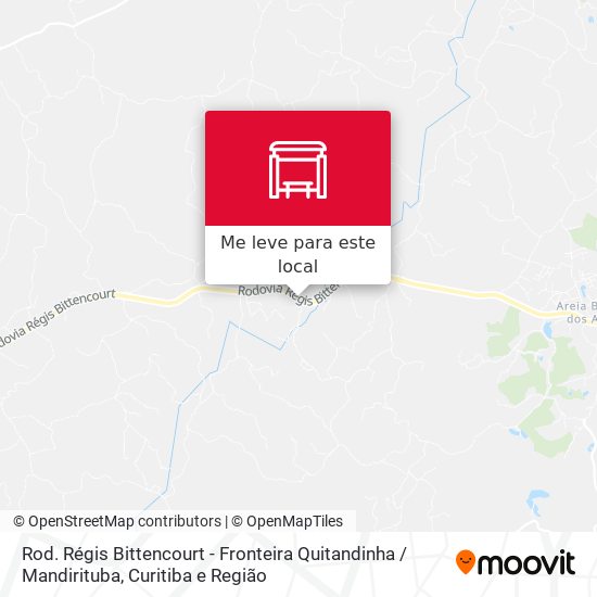 Rod. Régis Bittencourt - Fronteira Quitandinha / Mandirituba mapa