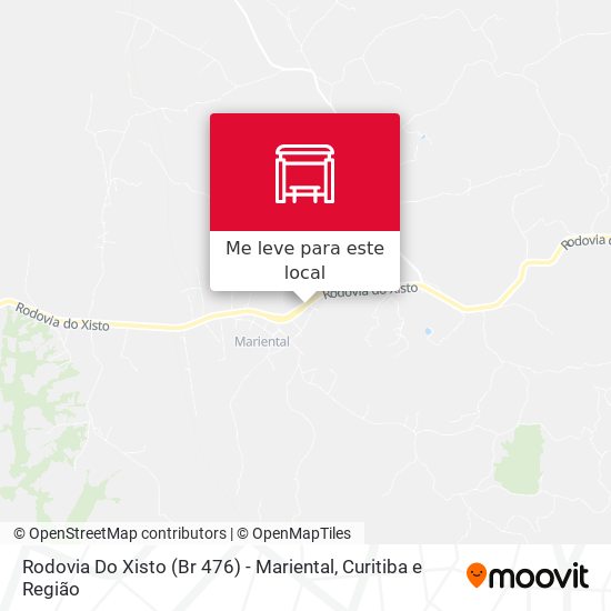 Rodovia Do Xisto (Br 476) - Mariental mapa
