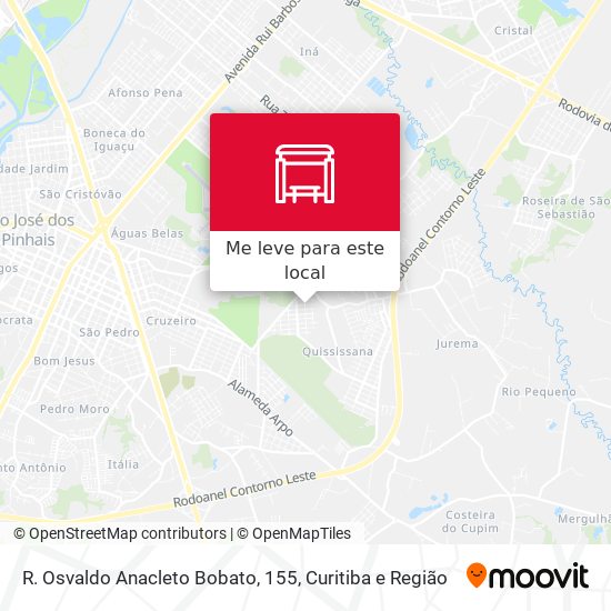 R. Osvaldo Anacleto Bobato, 155 mapa