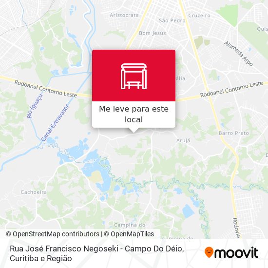 Rua José Francisco Negoseki - Campo Do Déio mapa