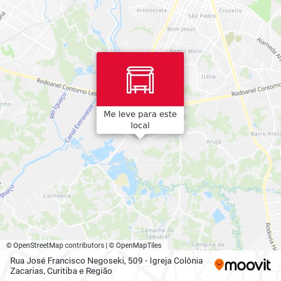 Rua José Francisco Negoseki, 509 - Igreja Colônia Zacarias mapa