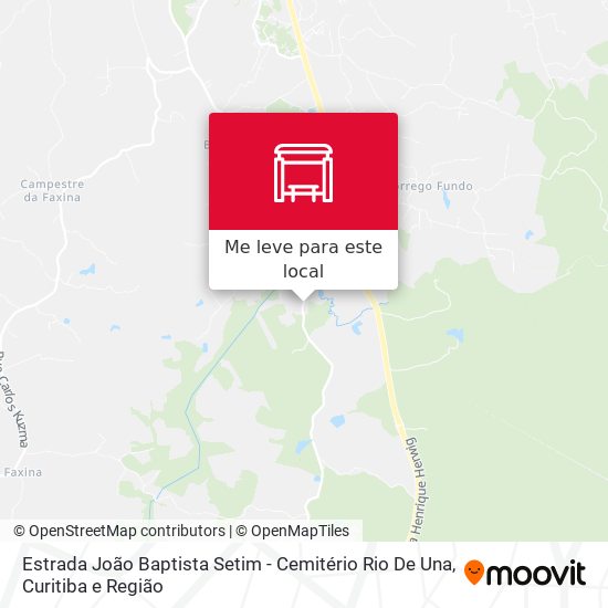 Estrada João Baptista Setim - Cemitério Rio De Una mapa