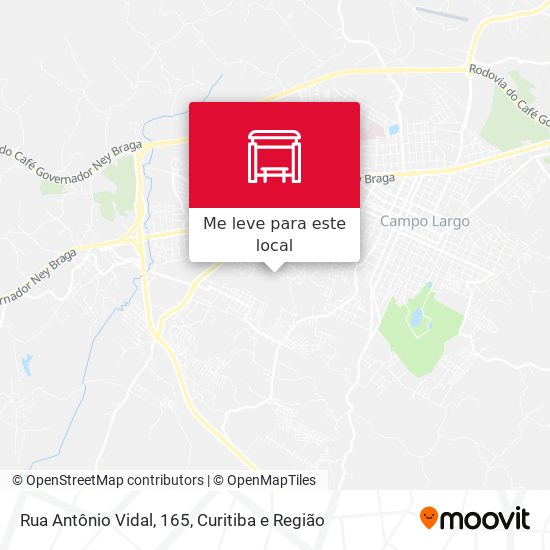 Rua Antônio Vidal, 165 mapa