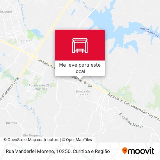 Rua Vanderlei Moreno, 10250 mapa