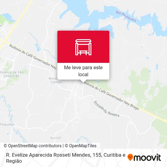 R. Evelize Aparecida Rosseti Mendes, 155 mapa