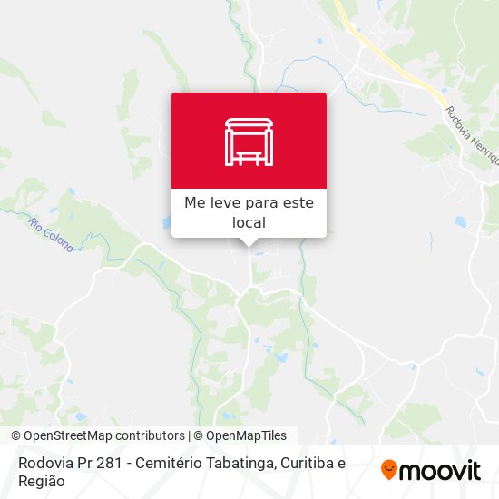 Rodovia Pr 281 - Cemitério Tabatinga mapa