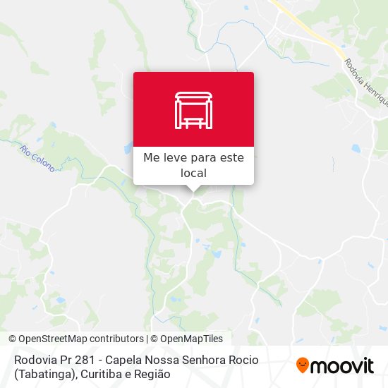 Rodovia Pr 281 - Capela Nossa Senhora Rocio (Tabatinga) mapa