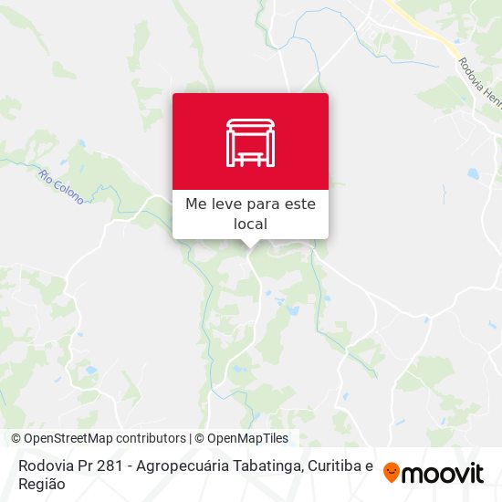 Rodovia Pr 281 - Agropecuária Tabatinga mapa