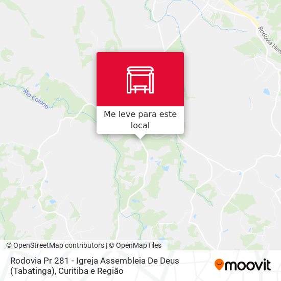 Rodovia Pr 281 - Igreja Assembleia De Deus (Tabatinga) mapa