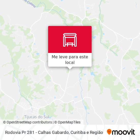 Rodovia Pr 281 - Calhas Gabardo mapa