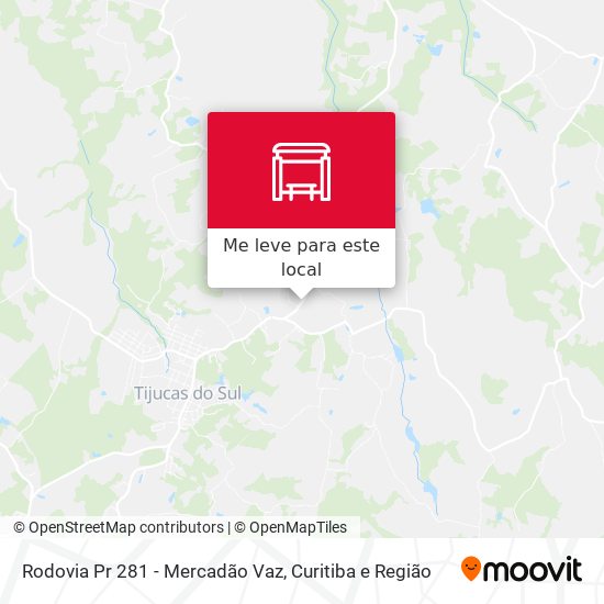 Rodovia Pr 281 - Mercadão Vaz mapa