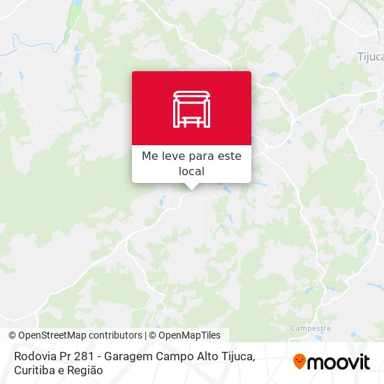 Rodovia Pr 281 - Garagem Campo Alto Tijuca mapa