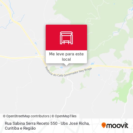Rua Sabina Serra Receto 550 - Ubs José Richa mapa