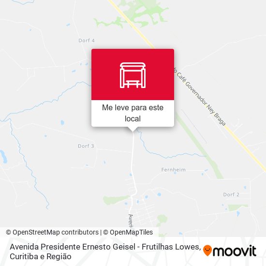 Avenida Presidente Ernesto Geisel - Frutilhas Lowes mapa