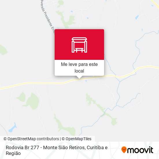 Rodovia Br 277  - Monte Sião Retiros mapa
