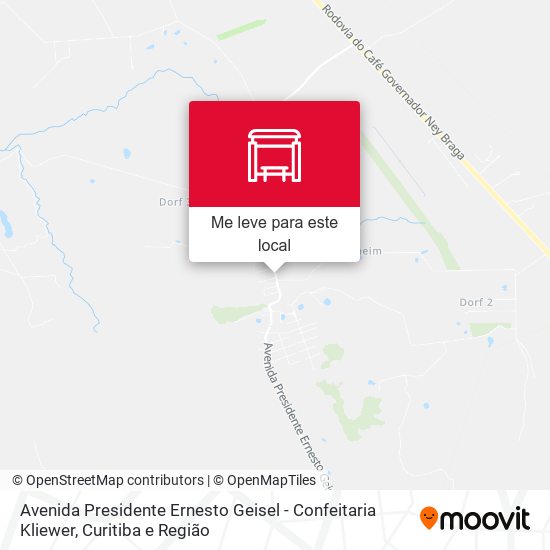 Avenida Presidente Ernesto Geisel - Confeitaria Kliewer mapa