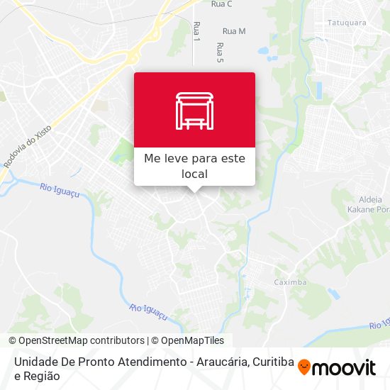 Unidade De Pronto Atendimento - Araucária mapa