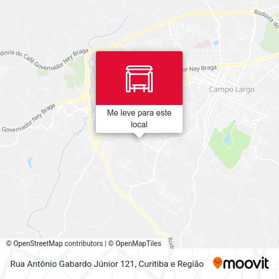 Rua Antônio Gabardo Júnior 121 mapa