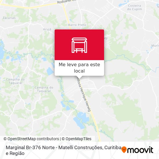 Marginal Br-376 Norte - Matelli Construções mapa