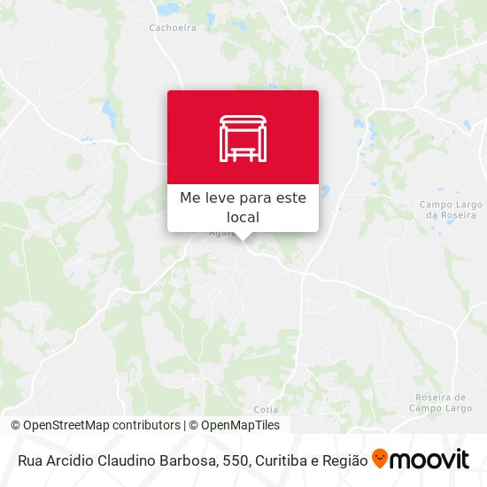 Rua Arcidio Claudino Barbosa, 550 mapa