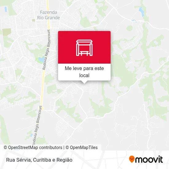 Rua Sérvia mapa