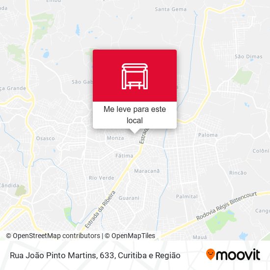 Rua João Pinto Martins, 633 mapa