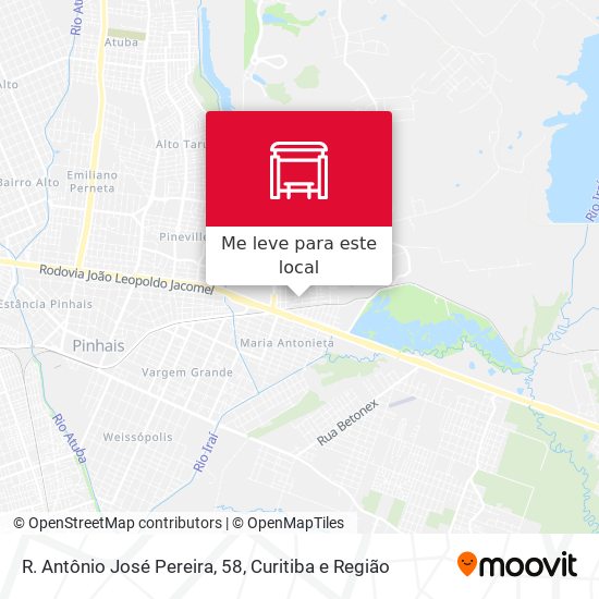 R. Antônio José Pereira, 58 mapa