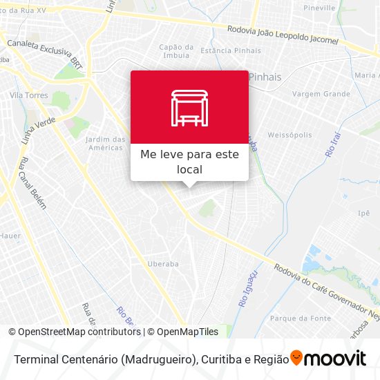Terminal Centenário (Madrugueiro) mapa