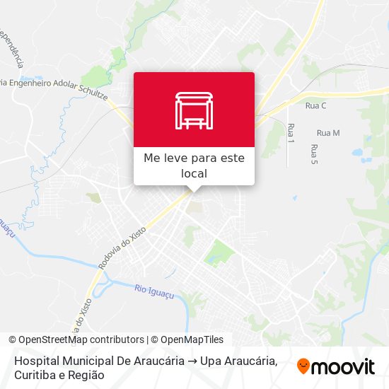 Hospital Municipal De Araucária → Upa Araucária mapa