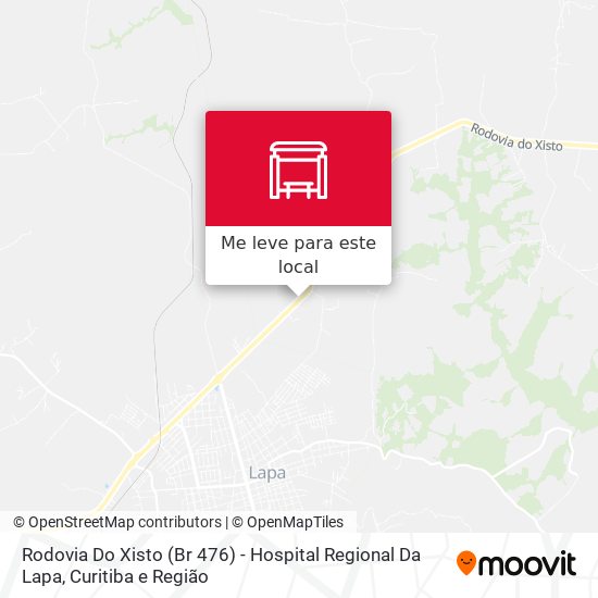 Rodovia Do Xisto (Br 476) - Hospital Regional Da Lapa mapa