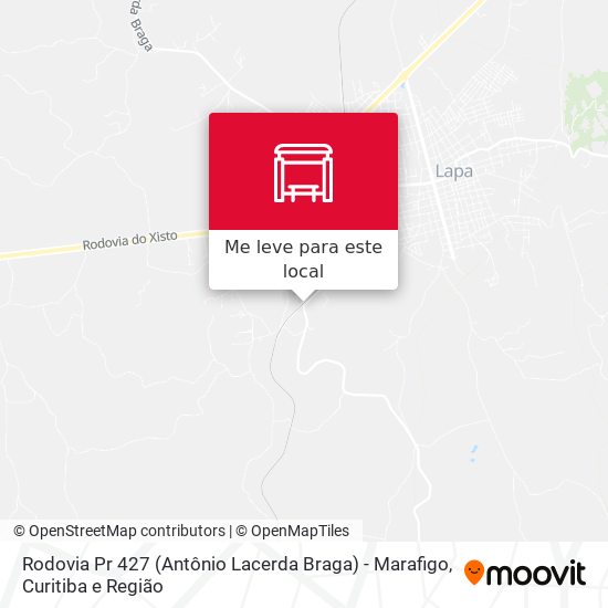 Rodovia Pr 427 (Antônio Lacerda Braga) - Marafigo mapa
