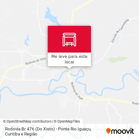 Rodovia Br 476 (Do Xisto) - Ponte Rio Iguaçu mapa