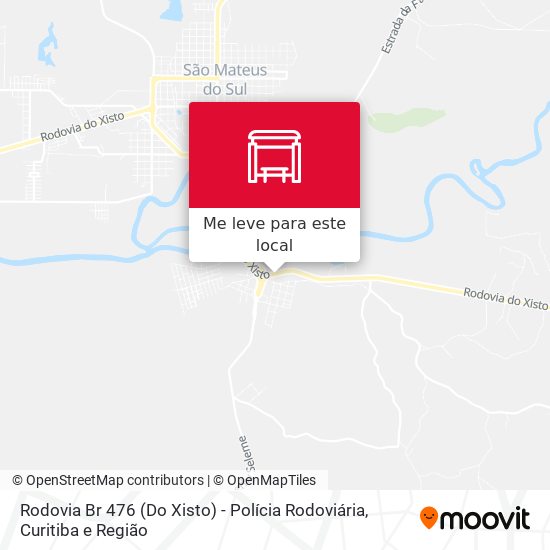 Rodovia Br 476 (Do Xisto) - Polícia Rodoviária mapa