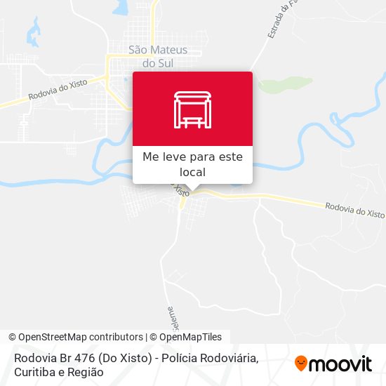 Rodovia Br 476 (Do Xisto) - Polícia Rodoviária mapa